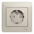 Розетка SE Glossa молочный GSL000944