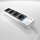 Розеточный блок 4-х местный + 3 USB Werkel белый/черный a041432