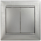 Выключатель двухклавишный алюминий Legrand Valena Classic 770105