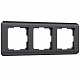 Рамка на 3 поста Werkel Stream W0032104 графит a051268