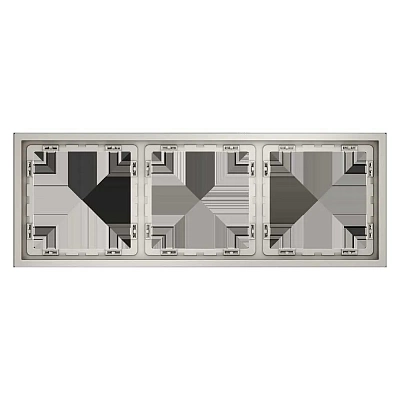 Рамка пластиковая VOLTUM S70 на 3 поста, (кашемир) VLS100303
