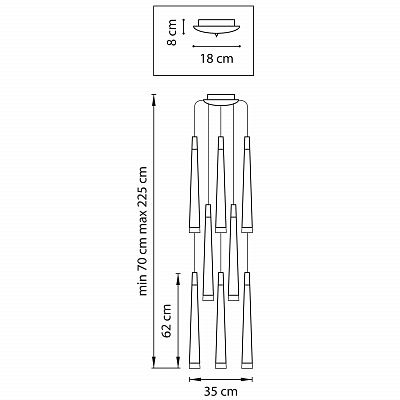 Подвесная люстра Lightstar Meta Duovo 807086