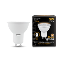 Лампа Gauss MR16 5W 500lm 3000K GU10 LED 101506105 (2 шт)