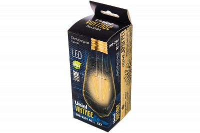 Филаментная лампа Uniel GLV22GO Vintage LED-ST64-5W/GOLDEN/E27 UL-00002360