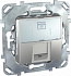 Розетка RJ12 алюминий SE Unica Top MGU5.493.30ZD
