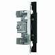 Розетка TV + компьютерная RJ-45 (механизм), STEKKER Эмили, RST00-5106-05, черный уголь, soft touch