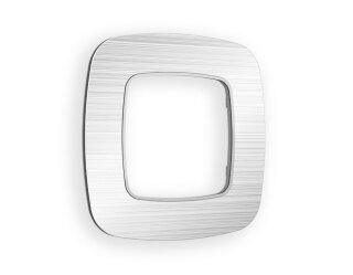 Рамка OMEGA Radian (Серебро Металл шлифованный) на 1 пост OF580101