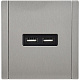Розетка USB A+A 3,1А IEK FORTE&PIANO FP749M FP-U21-D31-M-K50 металл никель