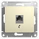 Розетка RJ11 бежевая SE Glossa GSL000281T