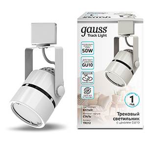 Трековый светильник Gauss однофазный TR012
