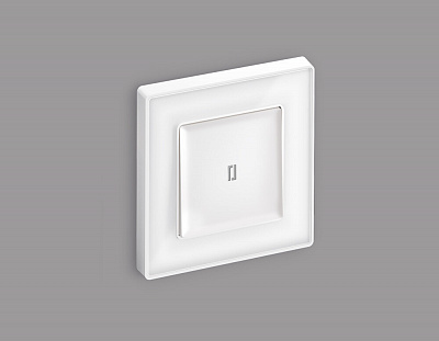 Комплект механизма 1-клавишного выключателя с подсветкой 3200K ALFA MA122010 Белый матовый QUANT