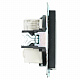 Розетка TV + компьютерная RJ-45 (механизм), STEKKER Катрин GLS00-7106-05, черный