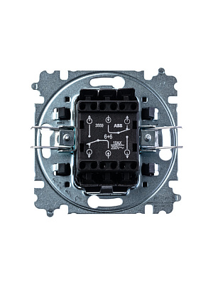 Переключать двухклавишный ABB Levit антрацит/дымчатый черный 2CHH595245A6063