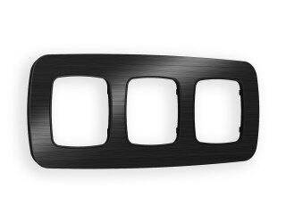 Рамка OMEGA Radian (Черный Металл шлифованный) на 3 поста OF580503