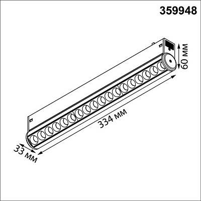 Трековый светильник Novotech Vector IP20 LED 3000К4000К6000К 18W 90-240V 359948 PORT NT25 214 черный
