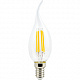 Лампа Ecola свеча на ветру 6Вт Е14 4000К filament Premium N4UV60ELC