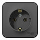Розетка SE Blanca антрацит BLNRA010106