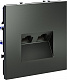 Розетка компьютерная двойная встраиваемая VOLTUM S70  RJ45+RJ45 категория 6  VLS060206, титан