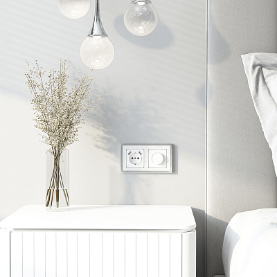 Накладка для розетки USB Werkel белые акриловый a064022