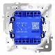 Переключатель проходной двухклавишный встраиваемый VOLTUM S70 10А VLS020301, белый глянцевый