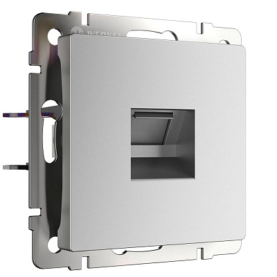 Розетка RJ-45 Werkel серебряный матовый a063620