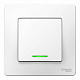 Выключатель одноклавишный SE Blanca с подсветкой белый BLNVS010111
