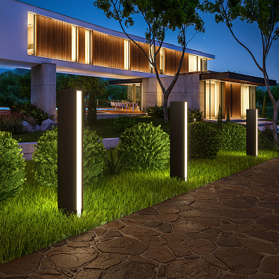 Уличный светильник Elektrostandard Flat 1538 TECHNO LED черный a053316