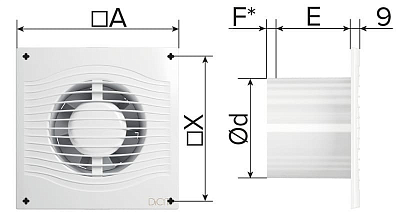 Вентилятор осевой вытяжной  ERA SLIM 5C