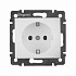 Розетка 2К+З на винтах белая Legrand Valena Classic 774420