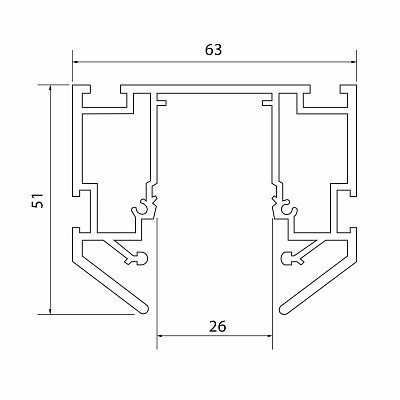 Шинопровод магнитный 220 V черный 3 метра для натяжного потолка St Luce ST046.439.02