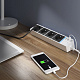 Розеточный блок 4-х местный + 3 USB Werkel белый/черный a041432