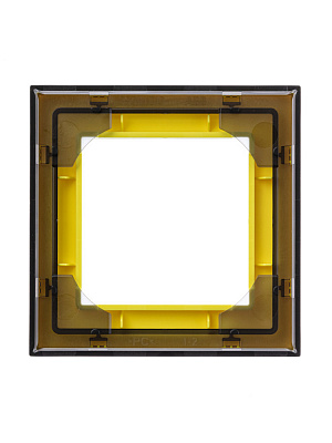 Рамка на 1 пост ABB Levit желтый/дымчатый черный 2CHH015010A6064