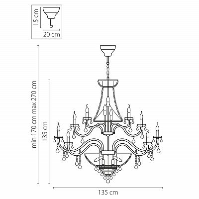 Подвесная люстра Osgona Classic 700512