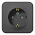 Розетка SE Blanca антрацит BLNRA011106