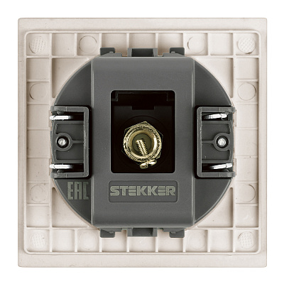 Розетка телевизионная 1-местная STEKKER Мия RST00-3108-08 50479 пудровый жемчуг