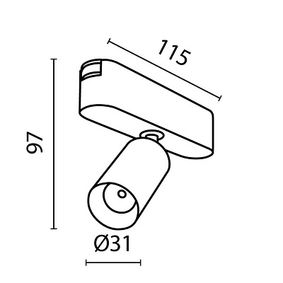 Трековый светильник Maytoni Focus Led Radity TR103-1-5W4K-M-B