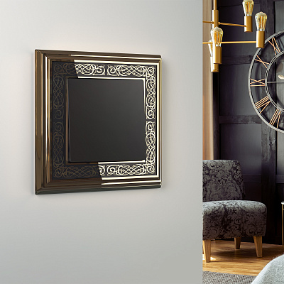 Выключатель одноклавишный проходной Werkel W1112008 черный a051626