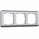 Рамка на 3 поста Werkel Stream W0032106 серебряная a051277
