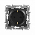 Розетка 2К+З антрацит Legrand Etika 672621