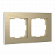Рамка на 2 поста Werkel Aluminium W0021711 шампань a052313