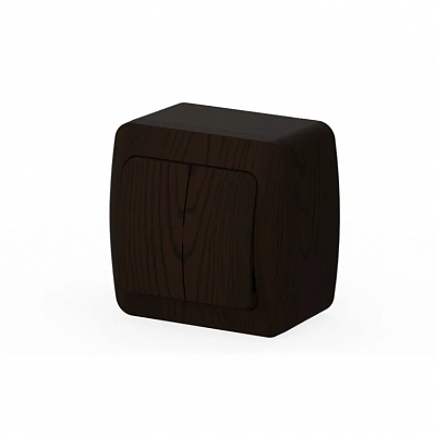 Выключатель двухклавишный EL-BI ALSU орех 504-010400-202