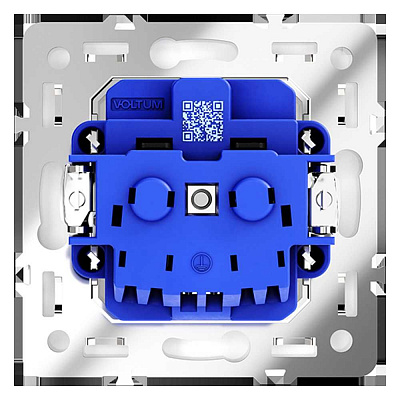 Розетка встраиваемая VOLTUM S70 с заземлением 16А, (кашемир) VLS040103