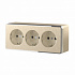 Розетка тройная с заземлением и шторками Werkel Gallant W5073110 шампань a052594