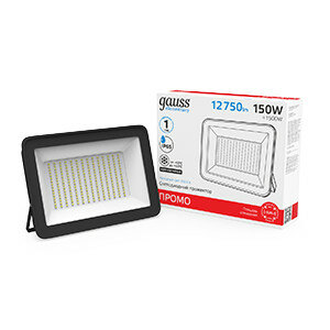 Прожектор светодиодный Gauss Elementary Промо 150W 12750lm IP65 6500К 613100150P