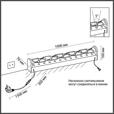 Напольный светильник Odeon Light Waterfall 7027/72FL