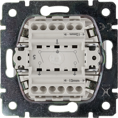 Выключатель двухклавишный алюминий Legrand Valena Classic 770105