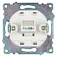 Розетка компьютерная 1-местная RJ-45 (механизм), STEKKER Катрин GLS00-7107-01, белый