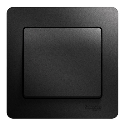 Выключатель одноклавишный SE Glossa в сборе антрацит GSL000712