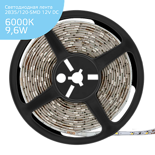 Лента Gauss LED Elementary 2835/120-SMD 9.6W DC холодный 355000310