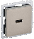 Розетка HDMI IEK Brite РHDMI-0-БрШ шампань BR-H10-K37